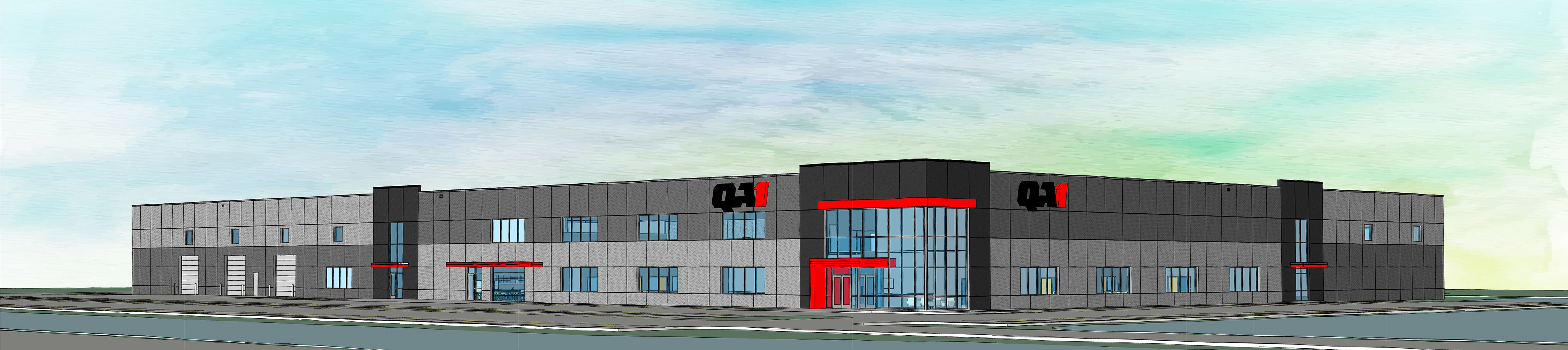 A rendering of what the new QA1 building may look like when complete