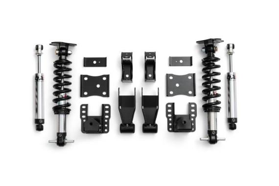 Chevy Silverado Drop Kit Coilovers, Shocks, and Hardware components