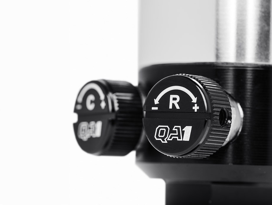 Adjustment knobs for compression and rebound adjustment on QA1 double adjustable shocks. Adjustment knobs for compression and rebound adjustment on QA1 double adjustable shocks.